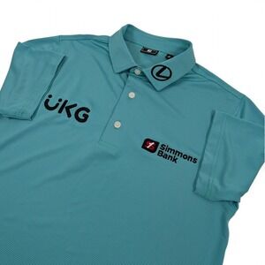 FootJoy Tour Issue Polo Mens Small Green Striped Golf Performance